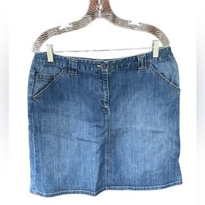 Talbots Vintage Women’s Stretch Jean Skirt Mini Cotton Blend Machine Wash 14